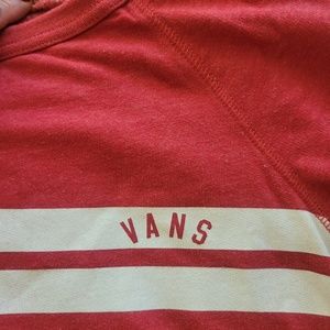 Red Vans sweatshirt / Cropped Vans sweater